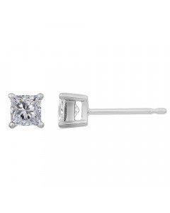 0.32ct VS/EF Princess Diamond Stud Earrings