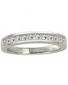0.75ct VS/EF 3.5mm Princess Diamond Half Eternity Ring