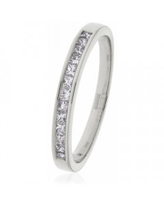 0.25ct VS/FG Princess Cut Half Eternity Ring