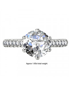 1.25CT SI1/D Round Diamond Solitaire Ring