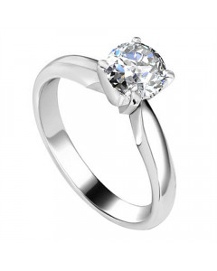 0.95CT SI2/F Round Diamond Solitaire Ring