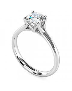 0.90CT SI2/F Round Diamond Solitaire Ring in Platinum