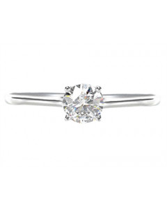 GIA CERTIFIED 1.01CT SI1/D Round Diamond Solitaire Ring