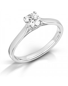 1.00ct I1/F Crossover Round Diamond Engagement Ring