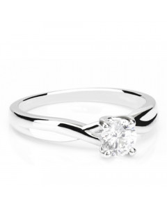 0.50ct SI2/F Round Diamond Infinity Twist Engagement Ring