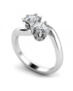 0.60ct SI/FG Two Stone Round Diamond Ring