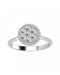 0.50CT VS/EF Round Diamond Cluster Ring