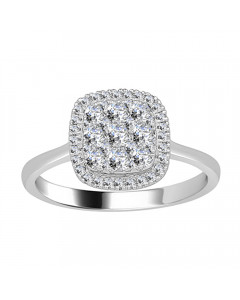 0.48CT VS/EF Round Diamond Cluster Ring