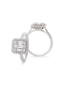 1.00CT VS/FG Round Diamond Cluster Ring