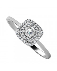 0.18CT VS/EF Round Diamond Cluster Ring