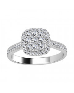 0.50ct VS/EF Diamond Cluster Ring