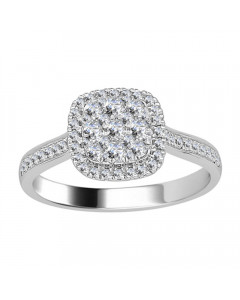 0.52ct VS/EF Round Diamond Cluster Ring