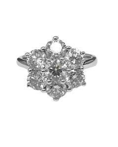 3.00ct SI/GH Round Cluster Diamond Ring