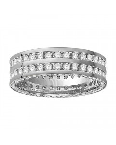 1.50 VS/E 2 Row Diamond Full Eternity/Dress Ring