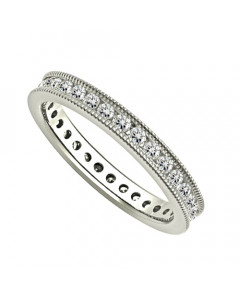 0.75ct VS/EF 3mm Elegant Round Lab Grown Diamond Full Eternity Ring