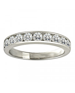 0.77ct VS/EF Round Diamond Half Eternity Ring