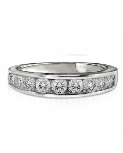 0.50 VVS2/D Round Channel Set Diamond Eternity Ring