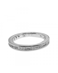 0.25ct VS/FG Round & Baguette Half Channel Eternity Ring