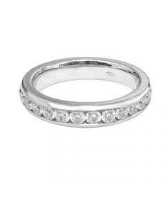 0.70ct VS/EF Round Cut Channel Set Half Eternity Ring