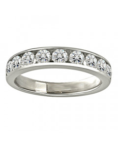 1.00ct VS/EF 4mm Round Diamond Half Eternity Ring