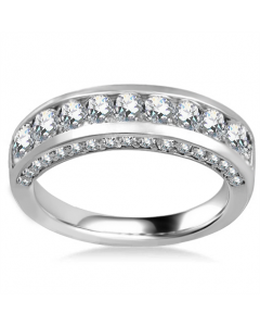 0.50ct VS/FG Unique Round Diamond Eternity/Wedding Ring