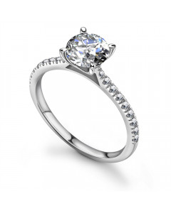 1.35CT I1/F Round Diamond Shoulder Set Ring