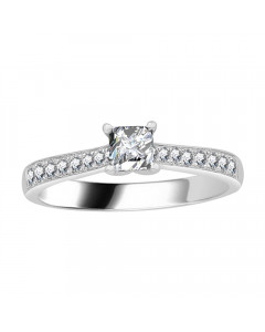 0.50ct VS/EF Shoulder Set Engagement Ring