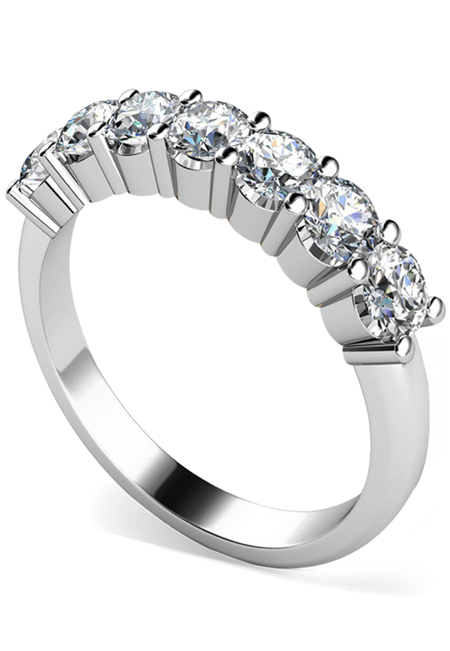 Seven Stone Diamond Rubover Half Eternity Ring - Jordans Jewellers